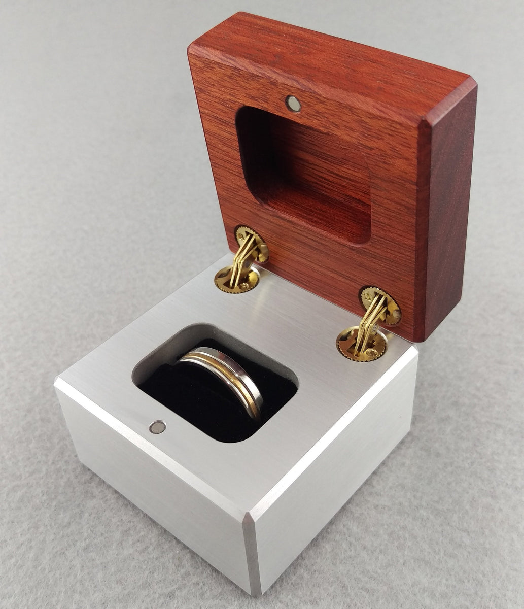 Wooden Ring Box for One Ring – W.R. Metalarts