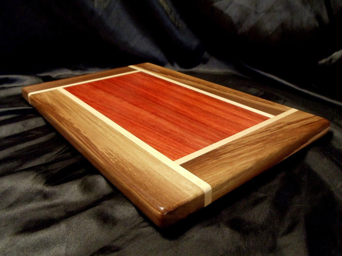 Padauk Cutting Board With Curves — STS Kraftworks Cutting Boards